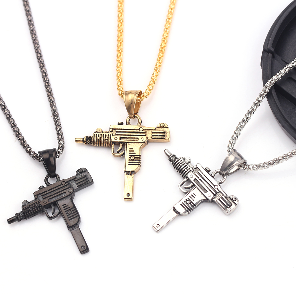 Men'S Accessories Jewelry - Naszyjnik z zawieszką w kształcie pistoletu