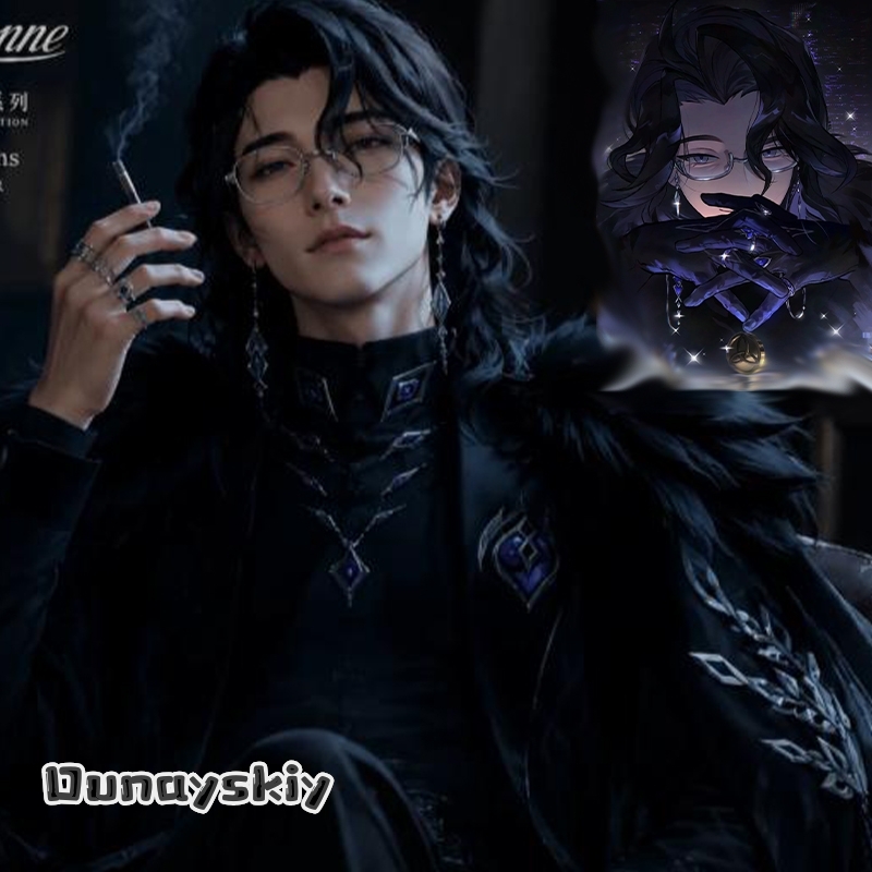 Men Accessories Kit - Kostium Cosplay Genshin Impact Pantalone Regrator