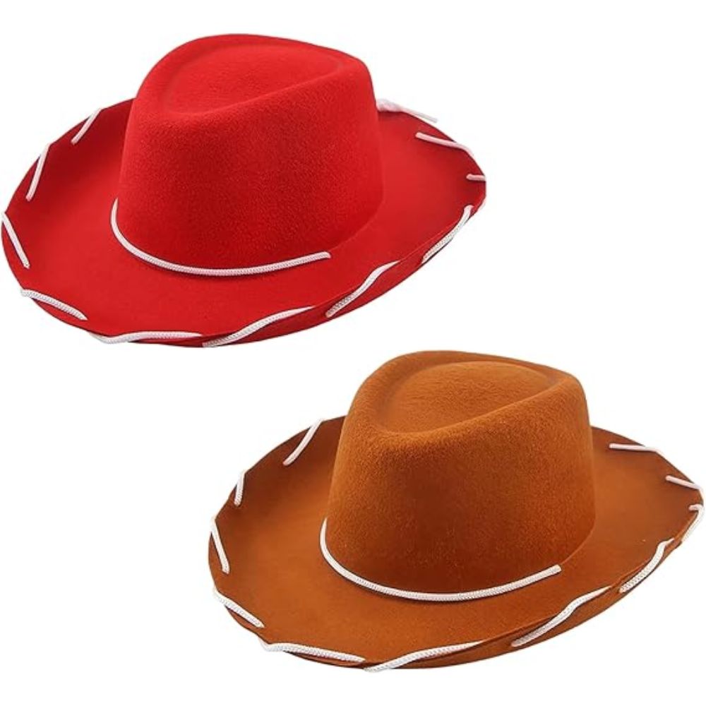 Men Accessories Kit - Kapelusz filcowy Fantasia Woody Jessie Cosplay,