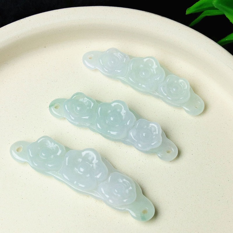Men'S Accessories Jewelry - 1 szt. Naturalny Jadeitowy Szmaragdowy Kwiat
