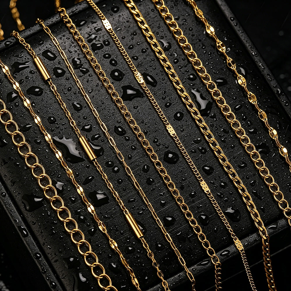 Men Accessories Jewellery - 2-metrowe łańcuszki ze stali nierdzewnej z