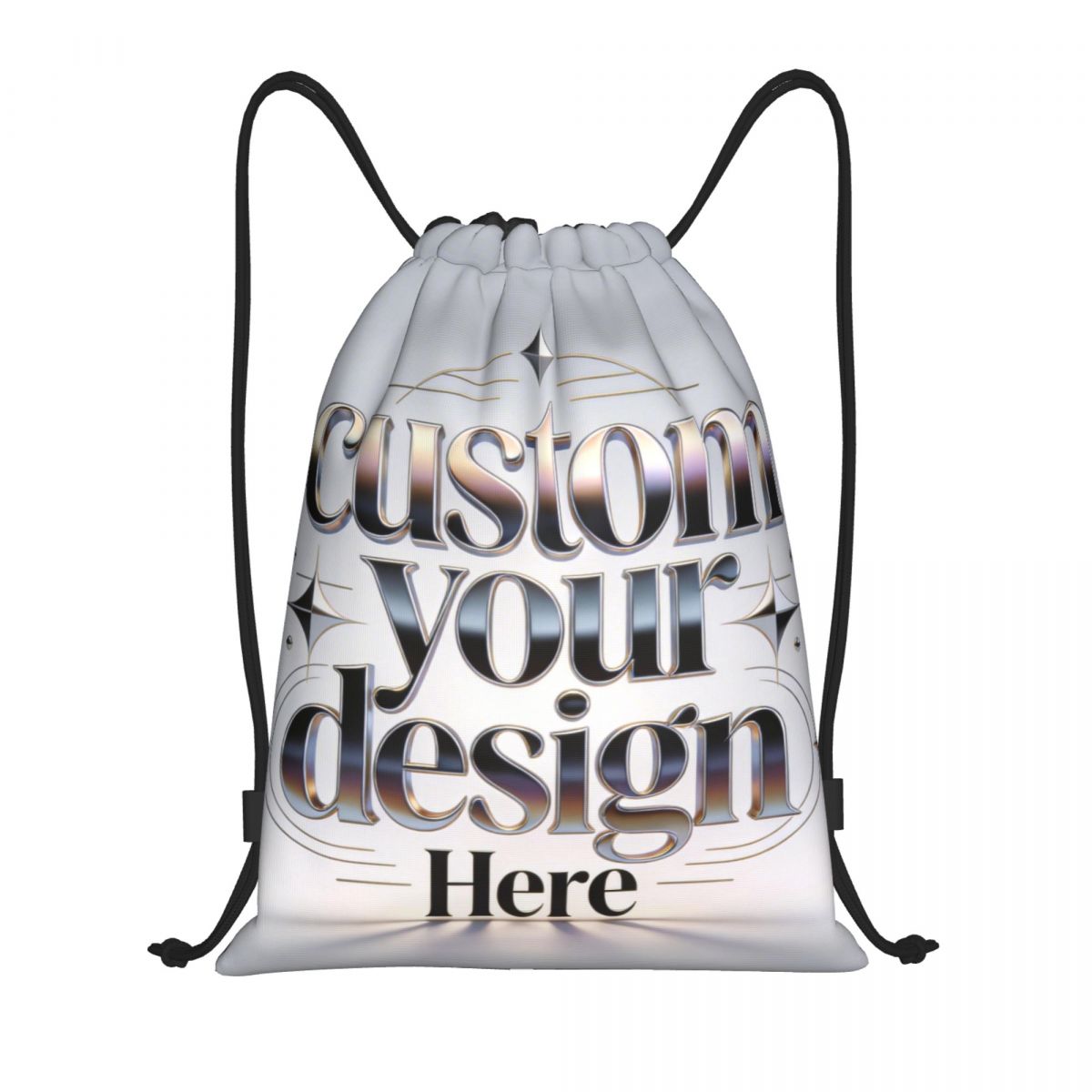 Men Accessories Logo - Personalizowane plecaki ze sznurkiem z własnym