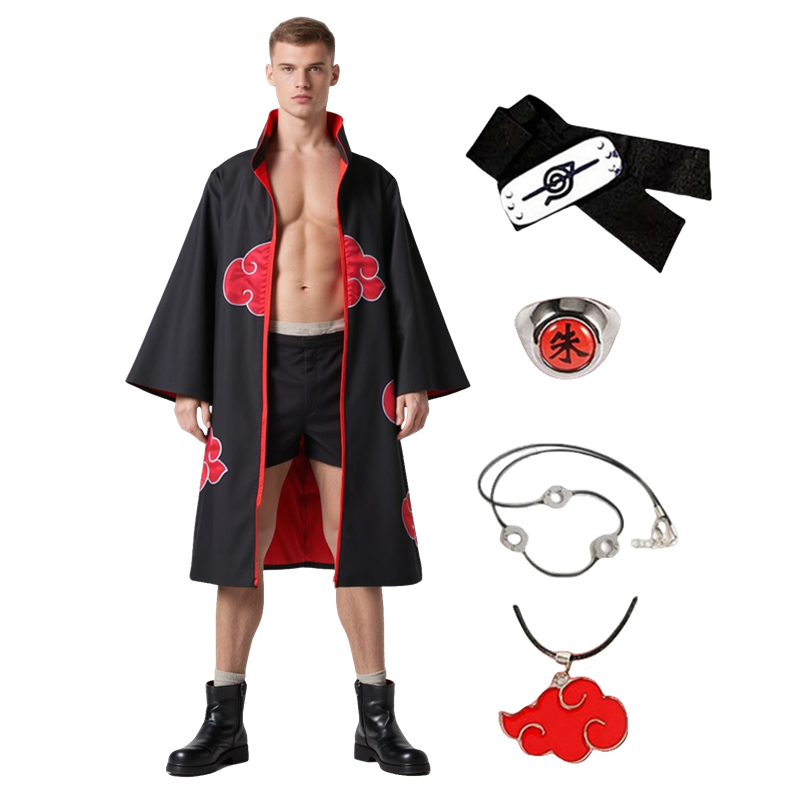 Men Accessories Jewellery - Męski strój cosplay Akatsuki z anime,