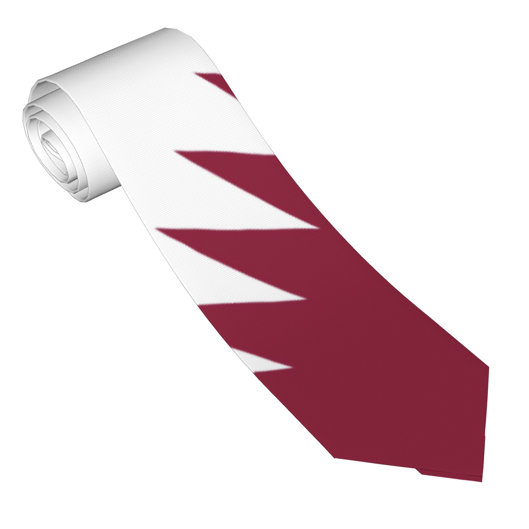 Męski krawat z flagą Kataru, k – Men Accessories Qatar recenzja i cena