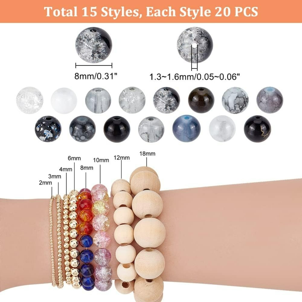 300szt 8mm Czarne szklane kora – Men Accessories Jewellery recenzja i cena