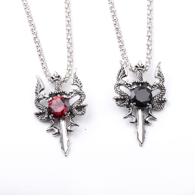 Naszyjnik Krzyż z Czarnym Kami – Men'S Accessories Jewelry recenzja i cena
