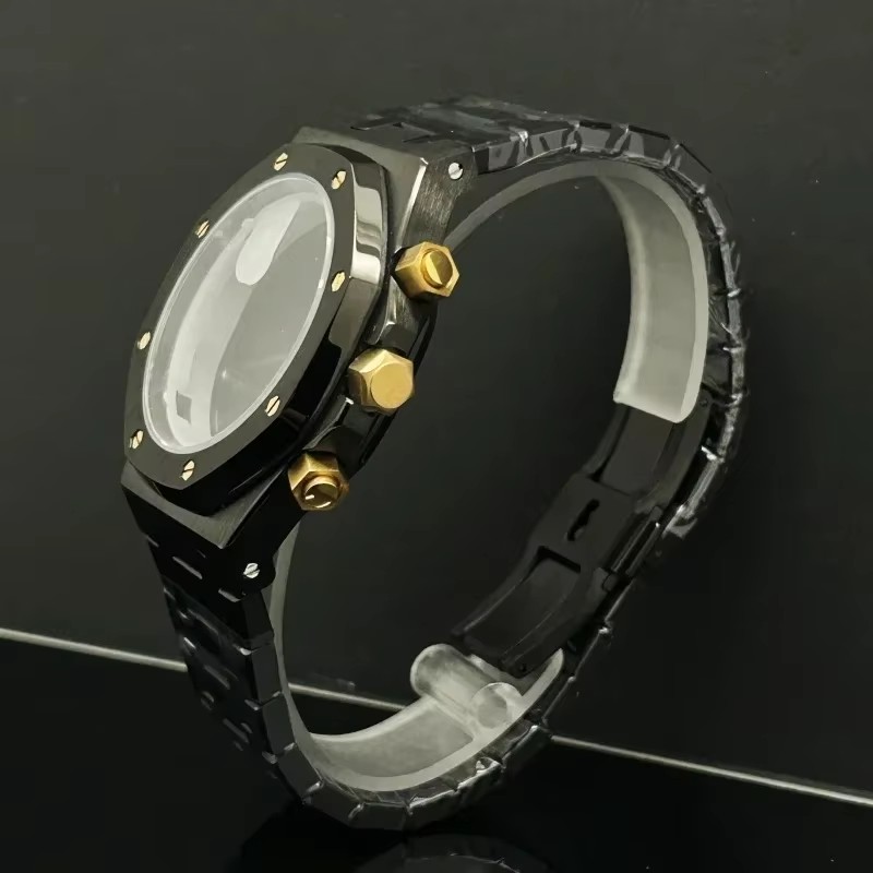 41mm różowo-złoty czarny zegar – Men Accessories Logo recenzja i cena